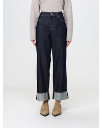 Max Mara - High-Waisted Cropped Wide-Leg Jeans - Lyst
