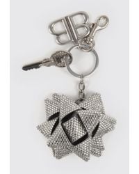 Balenciaga - Gifting Bow Brass Keychain With Rhinestones - Lyst