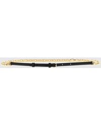Pinko - Leather And Chain Mesh Belt - Lyst