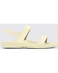 Camper - Right Isla Leather Low-Heeled Slingback Sandals With Open Toe - Lyst