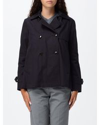 Herno - Short Double-Breasted Trench Coat - Lyst