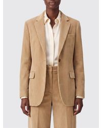 Rohe - Single-Breasted Short Cotton Velvet Blazer With V-Neck Lapels - Lyst
