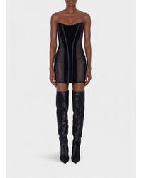 Elisabetta Franchi - Off-The-Shoulder Crêpe Bustier Mini Dress - Lyst