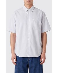 Carhartt - Striped Cotton Bowling Shirt With Patch Pocket And Relaxed Fit - Lyst