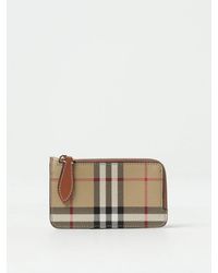 Burberry - Somerset Vintage Check Credit Card Holder In Coated Cotton And Leather - Lyst