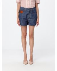 Fendi - Five-Pocket Cotton Denim Shorts With Contrast Logo - Lyst