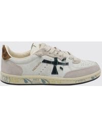 Premiata - Baskets Basses Bskt Clad En Cuir De Veau À Bout Perforé - Lyst