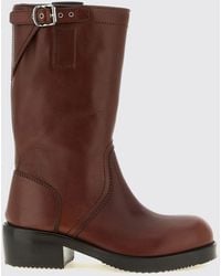 Dries Van Noten - Biker-Stiefel Aus Glattleder Mit Niedrigem Absatz - Lyst