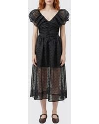 Ganni - Polka Dot Tulle Dress - Lyst