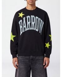 Barrow - Cotton Crewneck Sweatshirt With Contrasting Logo And Star Print - Lyst