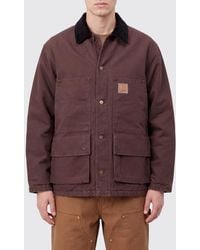 Carhartt - Cotton Canvas Shirt Jacket With Velvet Collar - Lyst