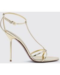 Paris Texas - Lidia Laminated Leather High Stiletto Heel Sandals - Lyst