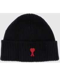 Ami Paris - Gorro Beanie De Mezcla De Lana Con Logo - Lyst