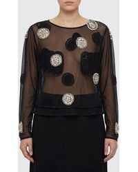 Bode - Silk Blouse With Rhinestone Embellishments - Lyst