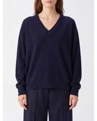Kujten - V-Neck 100% Cashmere Jumper With Long Sleeves And Ribbed Trims - Lyst