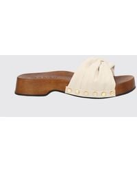 Ganni - Tia Studded Recycled Leather Mules With Low Heel - Lyst