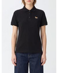 Maison Kitsuné - Maison Kitsun&Eacute Chillax Fox Logo Patch Organic Cotton Polo Shirt - Lyst