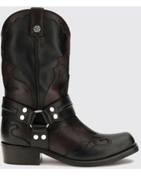 Versace - Medusa Studded And Embroidered Leather Western Boots - Lyst