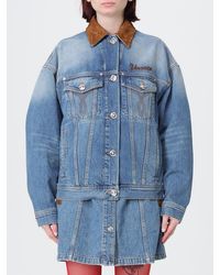 Versace - Denim Jacket With Logo - Lyst