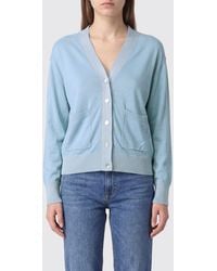 In bed with You - Wool And Lurex V-Neck Cardigan With Dropped Shoulders - Lyst