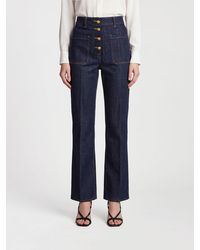 Valentino Garavani - High-Waisted Straight-Leg Jeans - Lyst