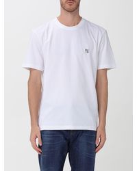 DSquared² - Crewneck Cotton T-Shirt With Contrast Logo - Lyst