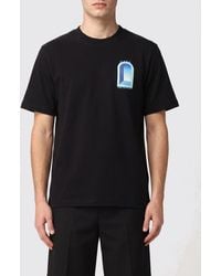 CASABLANCA - Organic Cotton Crew Neck T-Shirt With Logo Print - Lyst