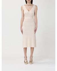 Elisabetta Franchi - Viscose Dress With Jewel Detail - Lyst