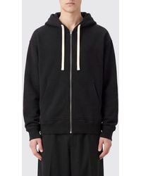 Jil Sander - Two-Tone Pure Cotton Zip-Up Hoodie - Lyst