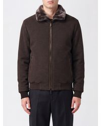 Moorer - Bellati Wool And Cashmere Bomber Jacket With Fur Collar - Lyst