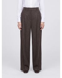 TOTEME - High-Waisted Wide-Leg Tailored Trousers - Lyst