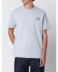 A.P.C. - Contrasting Printed Logo Short-Sleeved Cotton T-Shirt - Lyst