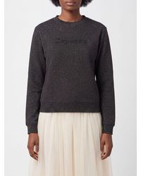 Repetto - Lurex Cotton Blend Crewneck Sweatshirt With Embroidered Logo - Lyst