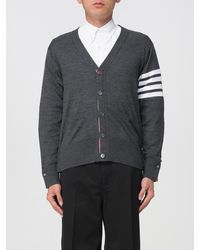 Thom Browne - Cardigan Di Lana A Righe - Lyst