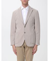 Manuel Ritz - Blazer De Botonadura Sencilla De Tejido Técnico Con Bolsillos De Parche - Lyst