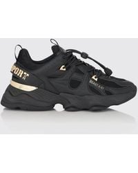 Philipp Plein - Runner Beast X-01 Leather And Mesh Sneakers With Drawstring Closure - Lyst