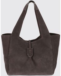 Hogan - Suede Leather Shoulder Bag With H Logo And Internal Pouch - Lyst