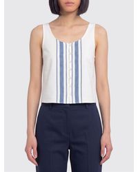 Low Classic - Cotton And Linen Blend Top - Lyst
