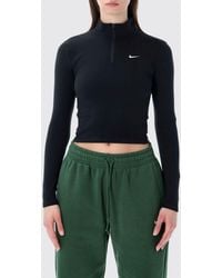 Nike - Slim Fit Long-Sleeved Polyester Sports Top With High Neck And Zip - Lyst