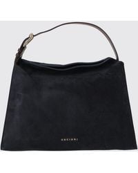 Orciani - Trinity Suede Calfskin Shoulder Bag With Adjustable Handle - Lyst
