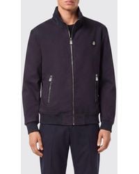 Billionaire - Cotton Bomber Jacket With Python Leather Inserts - Lyst