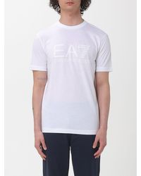 EA7 - Cotton Crew Neck T-Shirt - Lyst