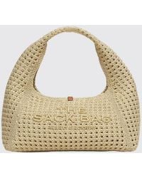 Marc Jacobs - The Sack Mini Lurex Crochet Shoulder Bag With Logo - Lyst