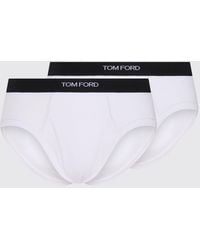 Tom Ford - Set Of 2 Stretch Cotton Briefs With Jacquard Logo - Lyst