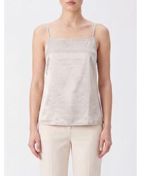 JOSEPH - Off-The-Shoulder Silk Evening Top With Straight Neckline And Thin Straps - Lyst