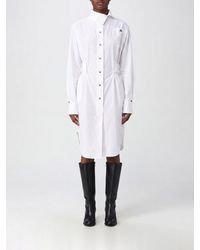 Vivienne Westwood - Midi Cotton Shirt Dress With Embroidered Orb Logo - Lyst