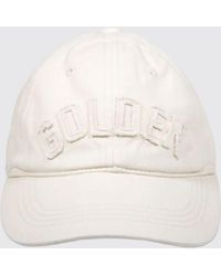 Golden Goose - Cotton Baseball Cap With Rigid Visor And Embroidered Logo - Lyst