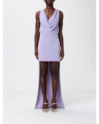 Elisabetta Franchi - Asymmetric Viscose Dress - Lyst