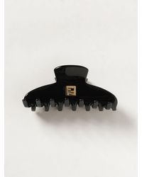 Fendi - Tone Acetate Hair Clip With Metallic Ff Monogram - Lyst