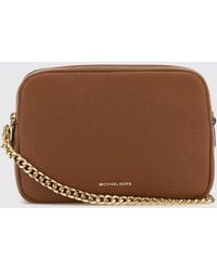 Michael Kors - Bryant Pebbled Leather Crossbody Bag With Chain Handle - Lyst